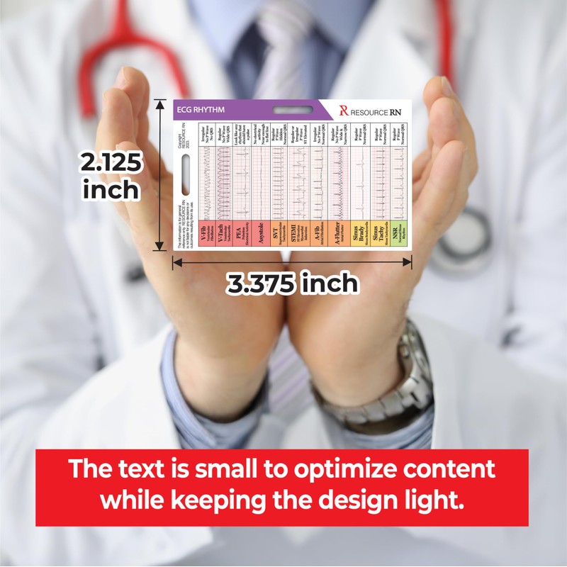 EKG Rhythm Interpretation - Compact & Portable Reference Card –