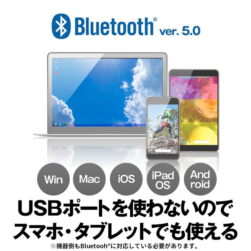 Buffalo Wireless Mobile Mouse, Bluetooth, FLEXUS, Thin, Lightweight, 5 Buttons,