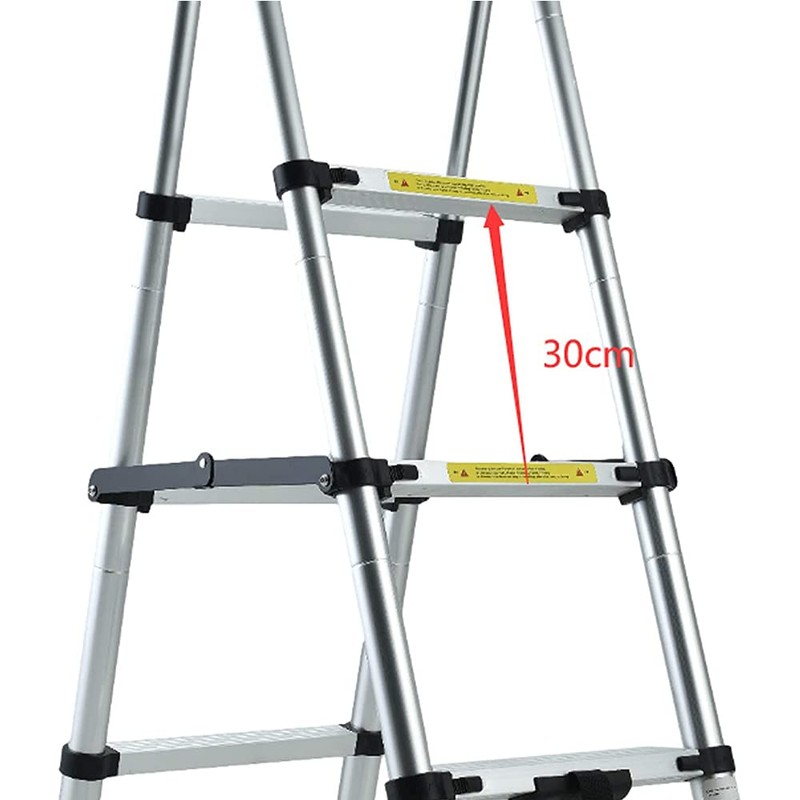 5+6 Steps(5.6ft + 6.6ft) AluminiumTelescoping Ladder Extension Ladder A-Frame Telescopic