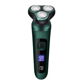 4 in 1 Electric Beard Clipper Washable LED Screen USB Rechargeable Beard Trimmer Green