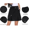 MoFiz Women's 20" Knee Length Skorts Skirts Elastic Waist Athletic