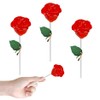 Fruidles Charming Roses Lollipops, Large Lollipop Sucker, Red Cherry Flavor,