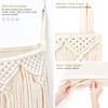 Mkono Macrame Hanging Laundry Hamper with Over The Door Hooks