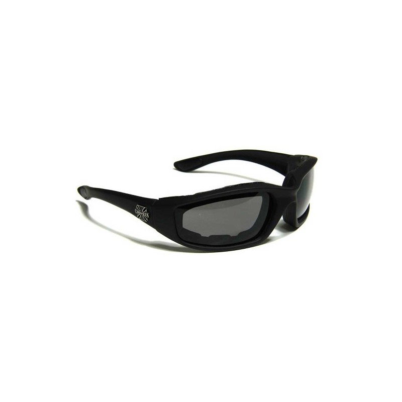 Choppers Mens Biker Padded Motorcycle Goggles Glasses - Several Lens