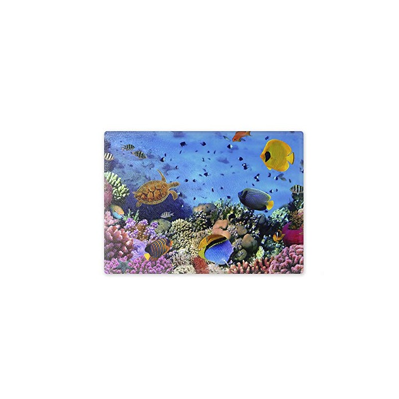 Glass Chopping Board 20 x 28 x 0.4 cm Underwater
