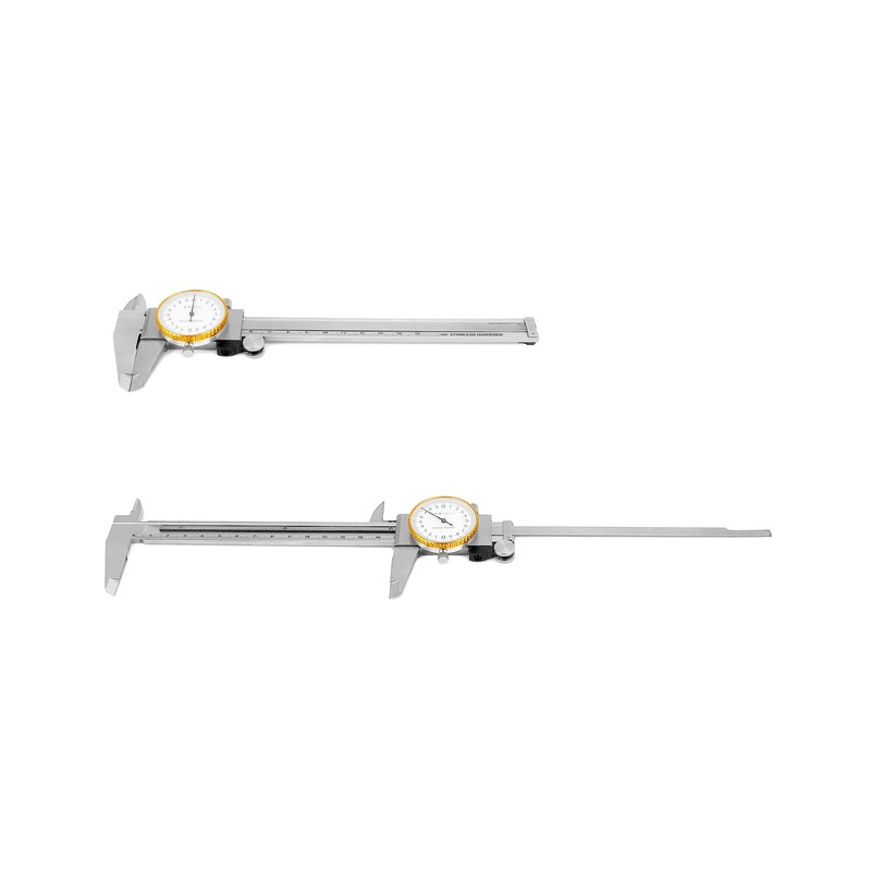 QWORK Dial Calipers, 0-15cm Caliper Measuring Tool, 0.02mm Graduation Interval,