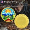 IELCJJ IELCJJ Original Sunlight Sobriety Coin, Delicate Artsy Landscapes Sobriety