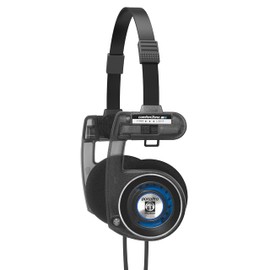 Koss Porta Pro Utility - Auriculares intraurales, sistema de cable intercambiable desmontable, diseño plegable, color gris