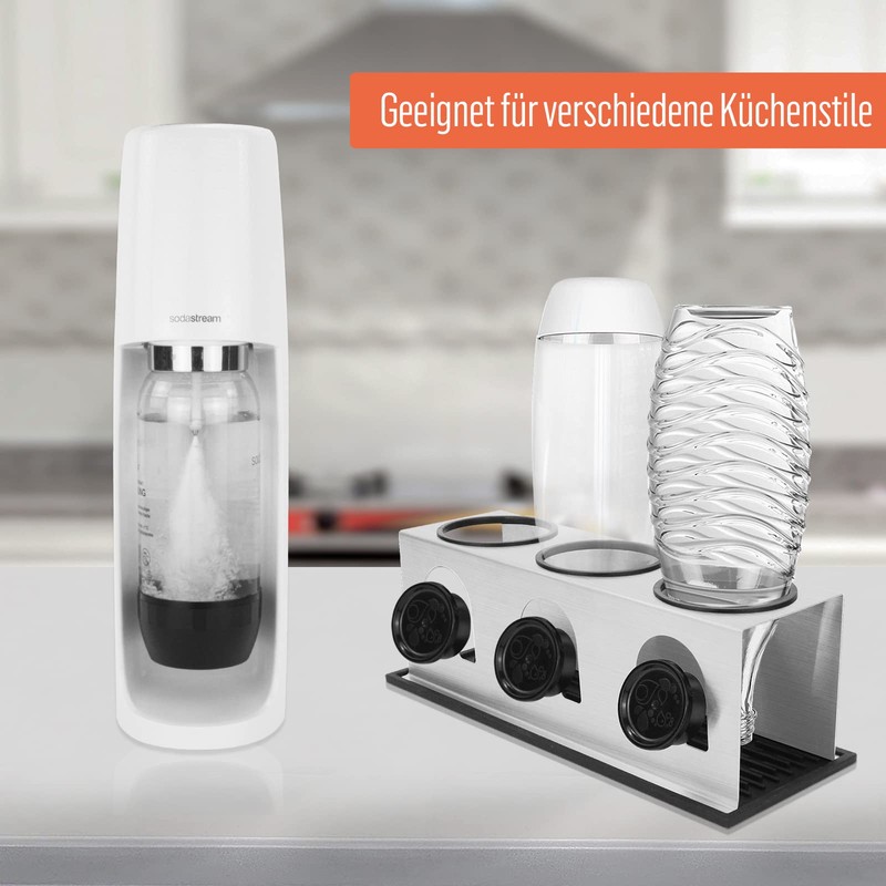 ACTIV CUISINE Bottle Holder for Sodastream Duo Crystal Bottles, 3
