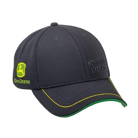 John Deere Pique Cap Nothing Runs Like a Deere with Rubber Print, Black