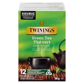 Twinings Pure Green Tea K-Cup Pods for Keurig, 24 Count (Pack of 2), Smooth Flavour, Enticing Aroma, Caffeinated, Enjoy Hot or Iced