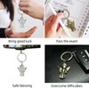 GZXYA Guardian Angel Keyring Lucky Charm Pendant with Clover Leaf