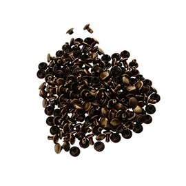 100pcs 6 * 6mm Bronze Double Cap Tubular Rivets Metal Tool Set Leather Crafts Stud
