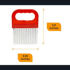 OFXDD Cheese Crinkle Chopper - Pack of 3 - Carrot Wavy Slicer - Vegetable Steel Crinkle Knife - Fruit Stainless Handle Cutter