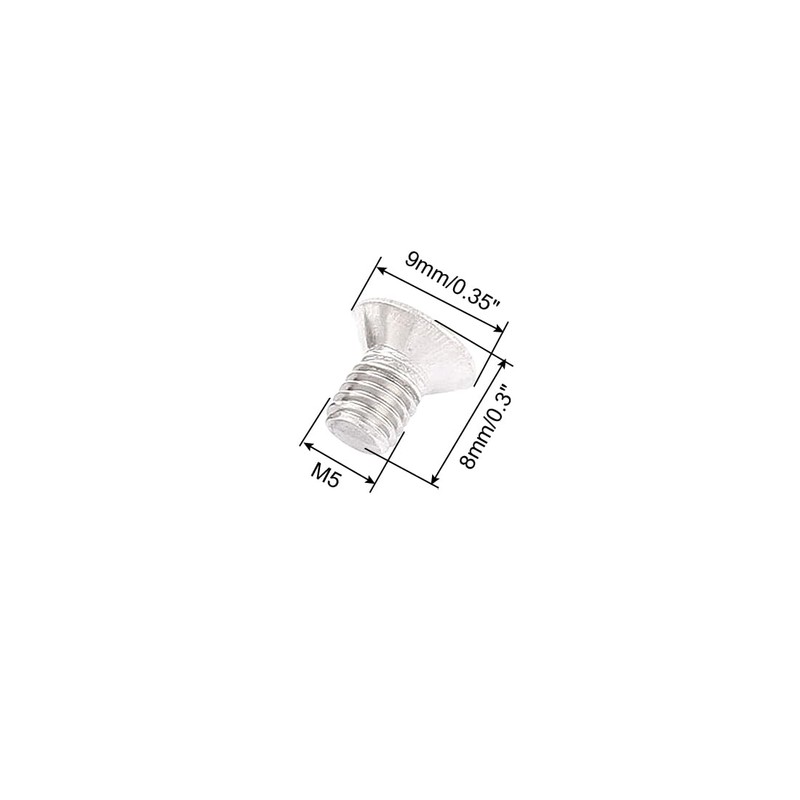 Sourcingmap M5-0.8 x 8mm Fine Thread Phillips Flat Head Countersunk