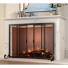 Fire Beauty Fireplace Screen, Wrought Iron Mesh, Baby Safe Spark