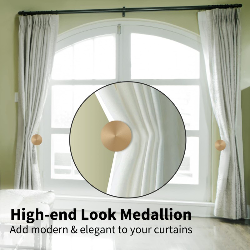 Curtain Holdbacks, Brass Gold Decorative Curtain Tiebacks Hooks Wall Mounted