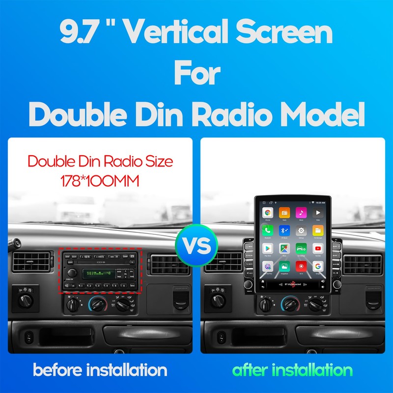 WENMENGDE 9.7inch 2+32GB IPS Vertical Screen Android Car Radio Audio