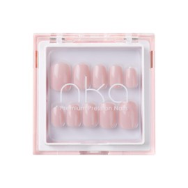 Nka Press on Nails Kit, 30 Premium Quality Reusable Fake False Soft Acrylic Short Press on Nail, Salon Grade Nails that last, includes Nail Glue (Nude Pink, Short)