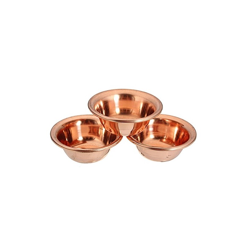 Forspero 7-Piece Tibetan Buddhist Copper Water Sacrificial Bowl for Ritual