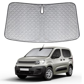 Sonnenschutz Auto Frontscheibe Kompatibel mit Citroen Berlingo 2018-2024, Windschutzscheibe Sonnenschutz Innen, Faltbar Sonnenschirm UV Schutz Reflektierender Staub Schutz Sonnenschutzfolie Zubehör