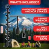 Happin® Trampoline Stakes, Trampoline Accessories, Ground Stakes Heavy Duty, Ground
