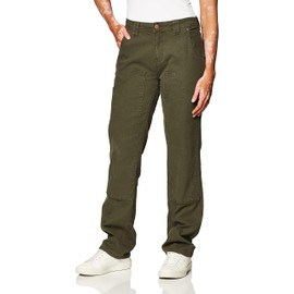 Dickies Women's Stretch Duck Double Front Carpenter Pant, Rinsed Moss Green, 2
