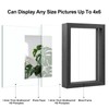 Egofine 4x6 Floating Frames Set of 2, Double Plexiglass Picture