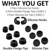 A-Focus WF-1000XM5 WF-1000XM4 Ear Hooks Double Flange Ear Tips Kit