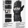 Oro Biker Leather Motorbike Gloves Men Hard Knuckle Protection Full