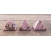 NATURAL RHODONITE SMALL GEMSTONE PYRAMID 20-22mm
