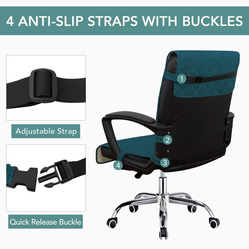 Easy-Going - Funda reversible para silla de oficina, resistente al