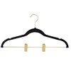 Simplify 6 Pack Velvet Hangers with Clips | Skirt and