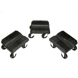 Push Industries Poly Pro Heavy Duty Snowmobile Dollys 1500 lbs with 2.5” Nylon Swivel Casters (Black)