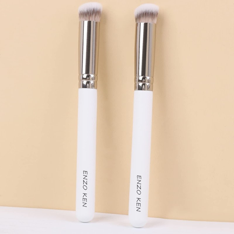 ENZO KEN, White Small Concealer Brush, Dense Under Eye Concealer