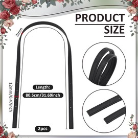 PH PandaHall 2pcs Leather Purse Straps Replacement Handbag Strap Extenders 80cm Long Black Handbag Handle Belt Bag Shoulder Straps Wallet Straps for Crochet Bags DIY Purses Making Repairing