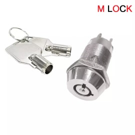 M LOCK LOT OF 2 Electronic Tubular Key Switch Lock Off/On Switch Keyed alike 2300AL