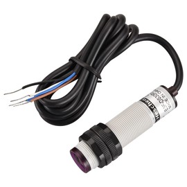 Heschen M18 Column Infrared Photoelectric Proximity Switch, Diffuse Reflection Type, E3F-DS30P3, Detection Distance 10-30CM, 10-30VDC 200mA, PNP NO+NC, 4 Wire