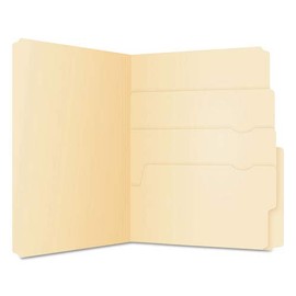 Divide it Up File Folder, Multi Section, 1/2 Cut Tab, Letter, Manila, 24 Pack