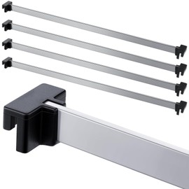 Epakh 8 Pieces Metal Hanging Divider Rail Clip File 4 Pieces File Cabinet Rails for Hanging Folder Frame for Storage