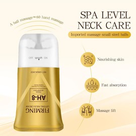 AH-8 Firming Neck Cream, Tighten and Lift Neck Cream with Double Roller Massage, Reduce Wrinkles Fine Lines And Double Chin, Firm and Lift Sagging Skin