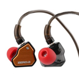 Linsoul 7Hz x Crinacle Zero:2 in Ear Monitor, Updated 10mm Dynamic Driver IEM, Wired Earbuds Earphones, Gaming Earbuds, OFC IEM Cable with Microphone for Musician (Orange)