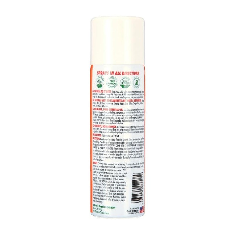 Pure Citrus Orange Air Freshener, 4oz. pack 1