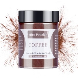 Mica Powder - 60g Mica Powder for Epoxy Resin - Pearl Pigment Powder Dye for Resin/Eye Shadow/Soap Making/Nails/Bath Bombs etc. (Coffee)