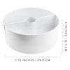 AuldHome Umbrella Planter for Patio Table with Umbrella Hole (White),