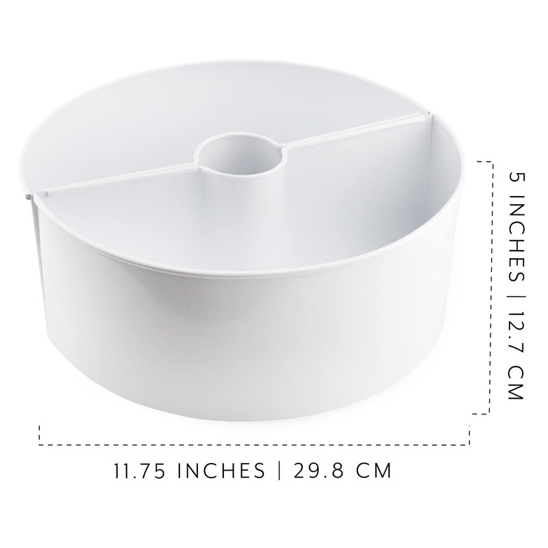 AuldHome Umbrella Planter for Patio Table with Umbrella Hole (White),