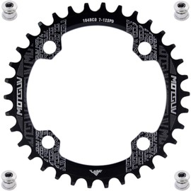 YBEKI 32T 34T 36T 38T Round Oval Bicycle Chainring, Narrow Width Chainrings 104 BCD for Road Bike Mountain Bike BMX MTB