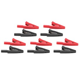 Set of 5 U16 2mm Alligator Clips with Needle, Red/Black Insulated Banana Plug, Fully Secure Mini Test Alligator Clips, Alligator Clips, Jaws for Electrical Lab Measurements
