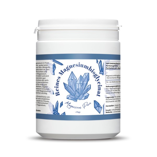 KALA HEALTH Pure Magnesium Bisglycinat Pulver - Magnesiumbisglycinat 200mg Elementares