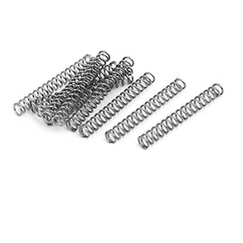 sourcingmap 0.7mmx5mmx40mm 304 Stainless Steel Compression Springs 10pcs